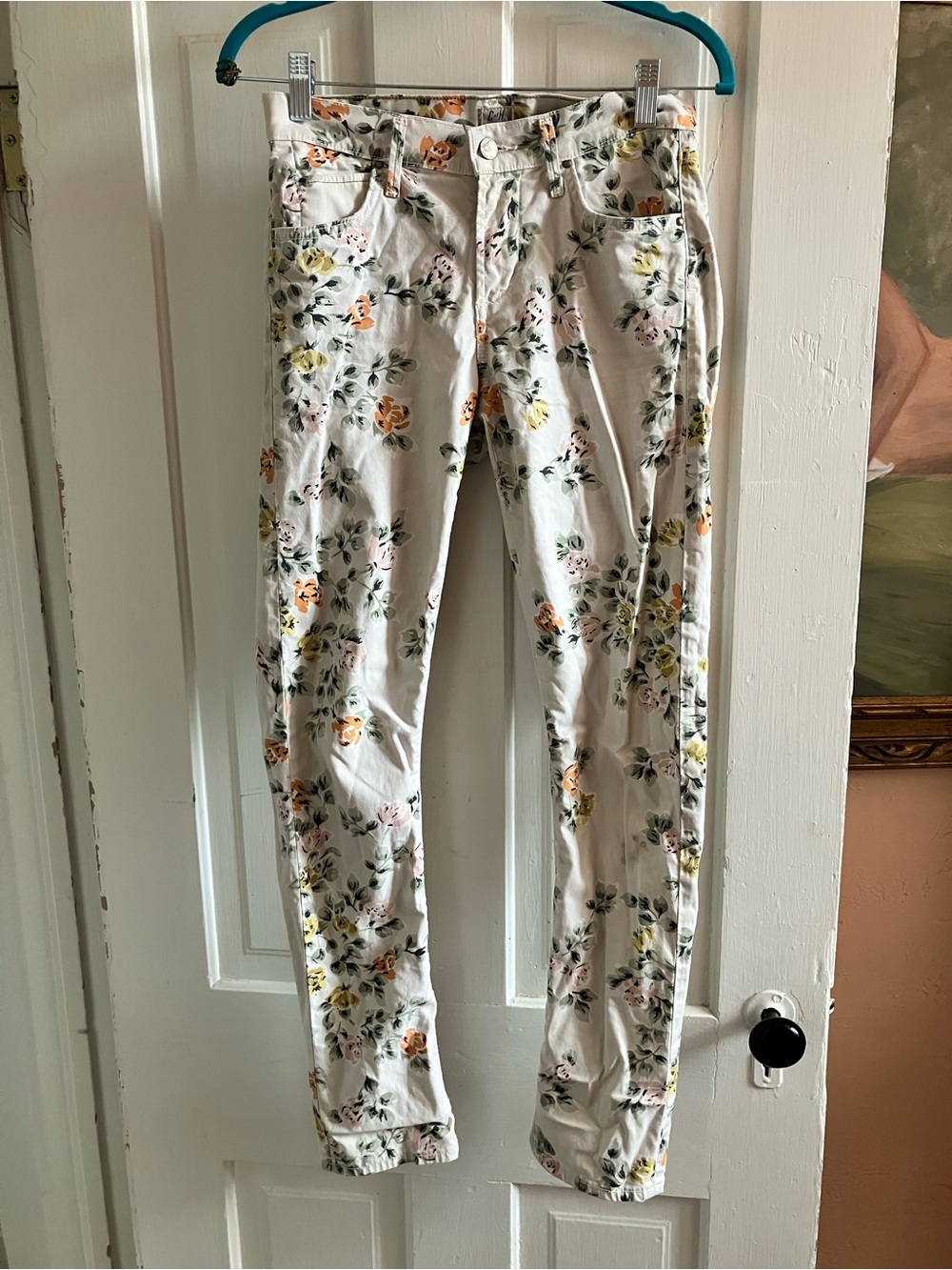 Floral Print White Women’s Jeans - citizen’s of humanity - Picture 3 of 6